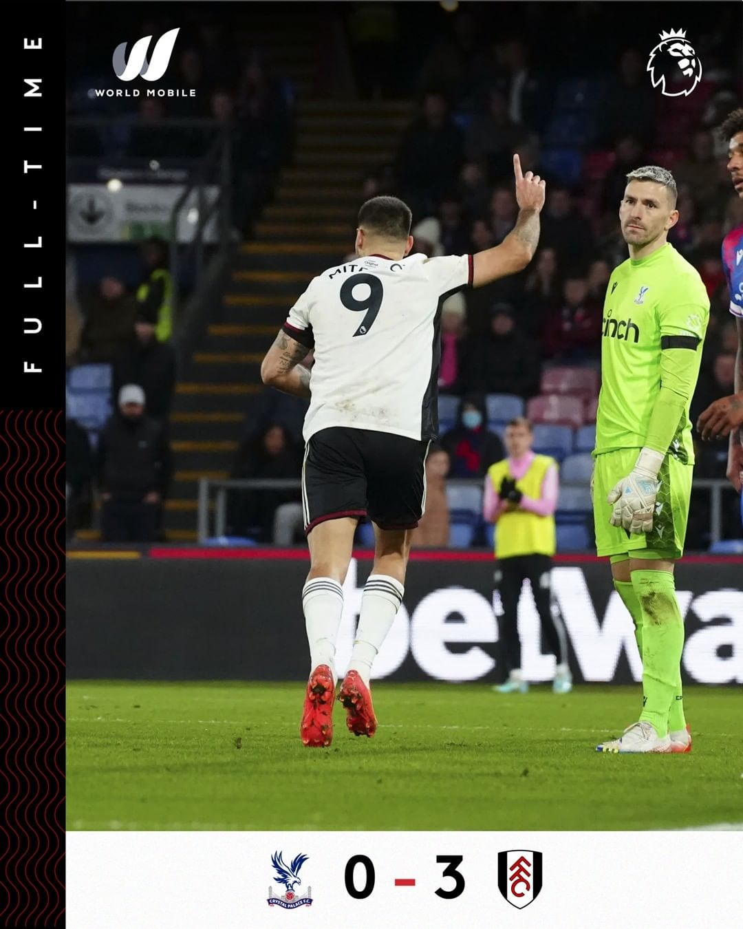 Crystal Palace 0 - 3 Fulham