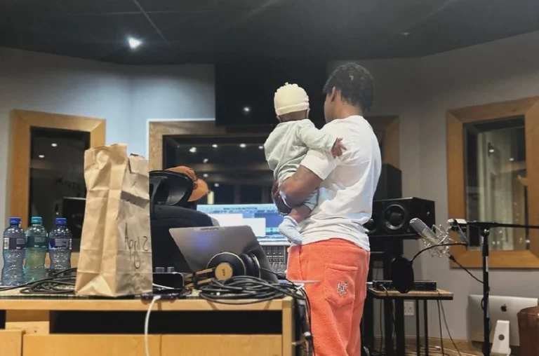 Nasty C makes music with his baby