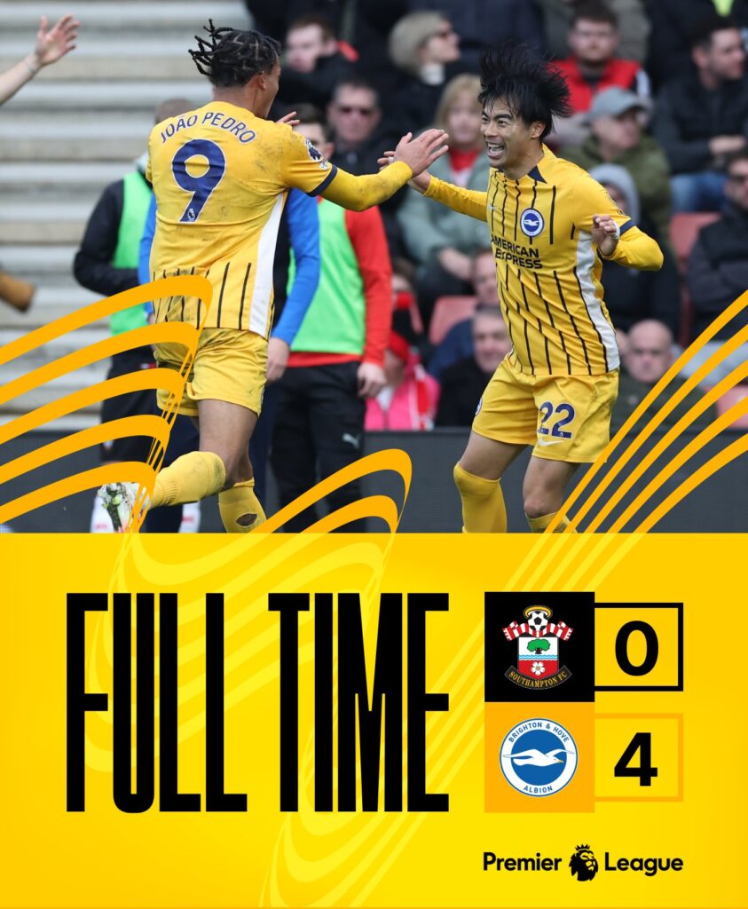 Southampton 0- 4 Brighton